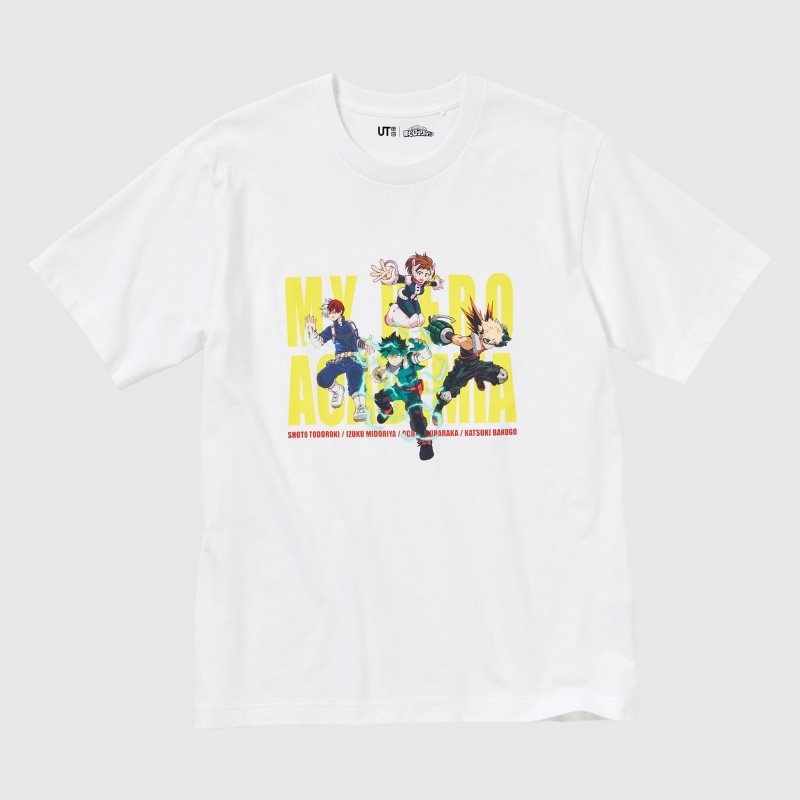 Uniqlo My Hero Academia Ut Short-sleeve Graphic T Shirts Herre Hvide | 674870