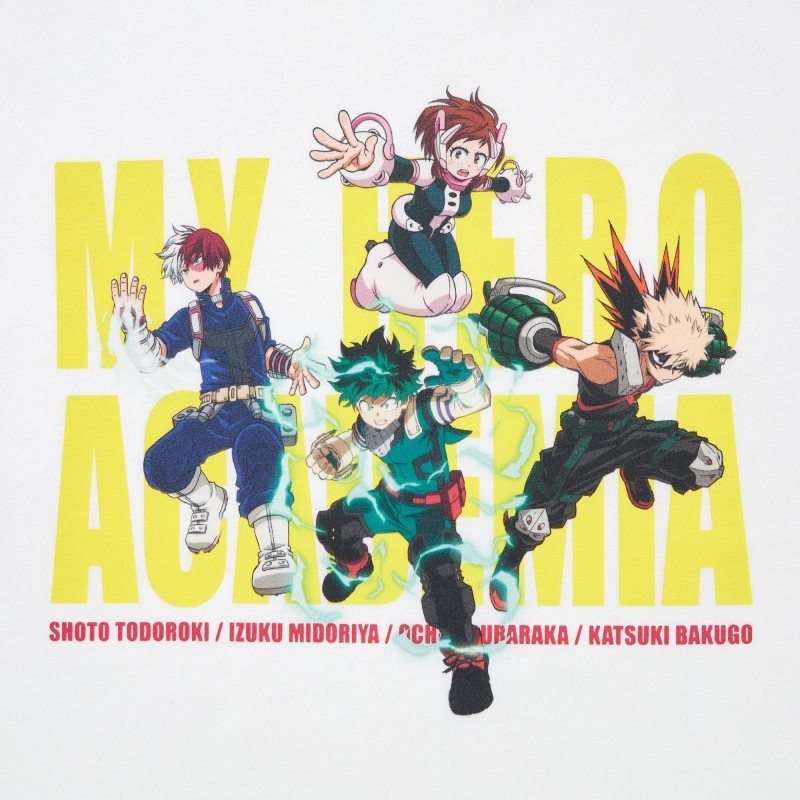 Uniqlo My Hero Academia Ut Short-sleeve Graphic T Shirts Herre Hvide | 674870