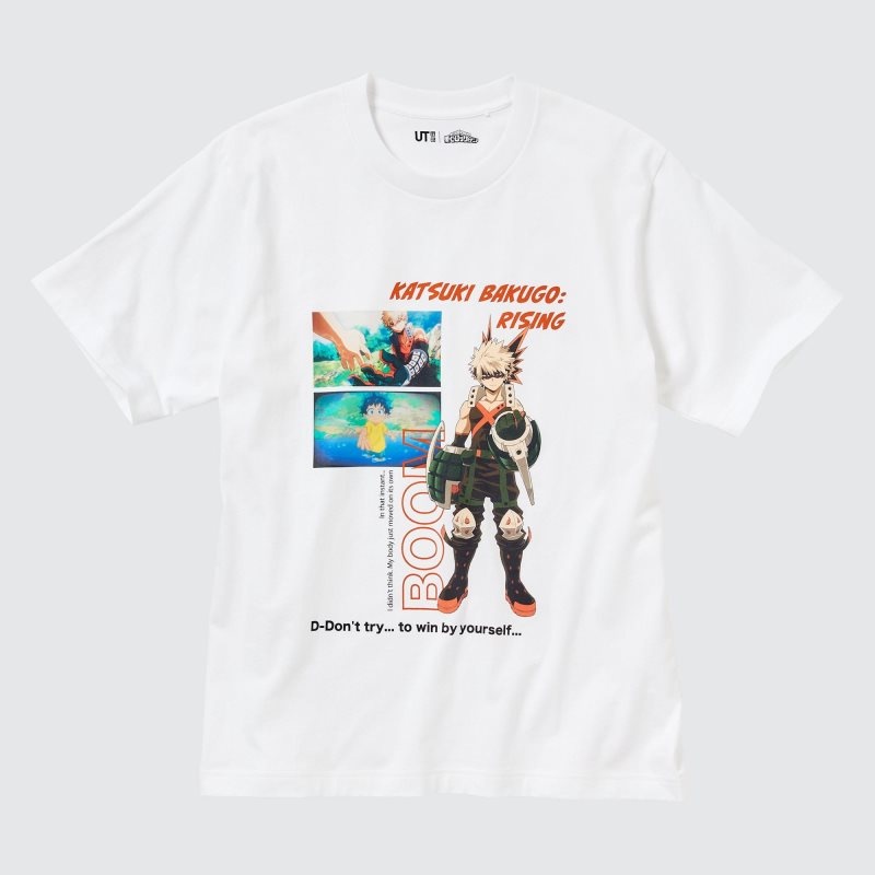 Uniqlo My Hero Academia Ut Short-sleeve Graphic T Shirts Herre Hvide | 5445032