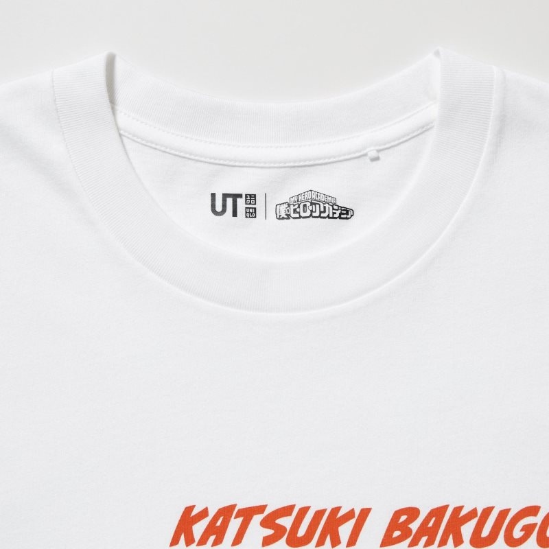 Uniqlo My Hero Academia Ut Short-sleeve Graphic T Shirts Herre Hvide | 5445032