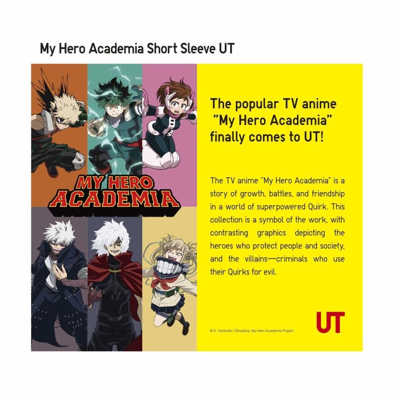 Uniqlo My Hero Academia Ut Short-sleeve Graphic T Shirts Herre Hvide | 5445032