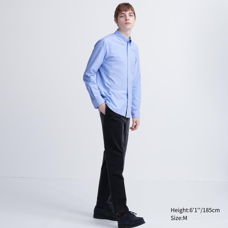 Uniqlo Oxford Slim-fit Long-sleeve Skjorte Herre Blå | 1582835