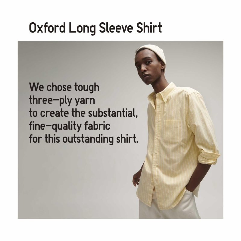 Uniqlo Oxford Striped Slim-fit Long-sleeve Skjorte Herre Blå | 8082188