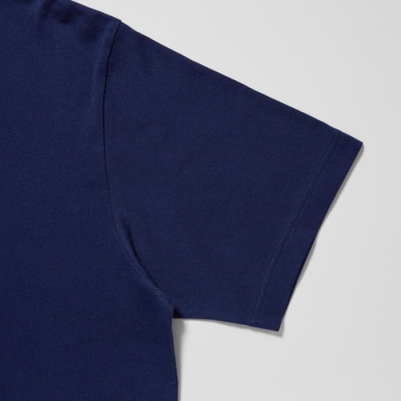 Uniqlo PEACE FOR ALL Lisa Larson Short-Sleeve T Shirts Dame Mørkeblå | 7249181