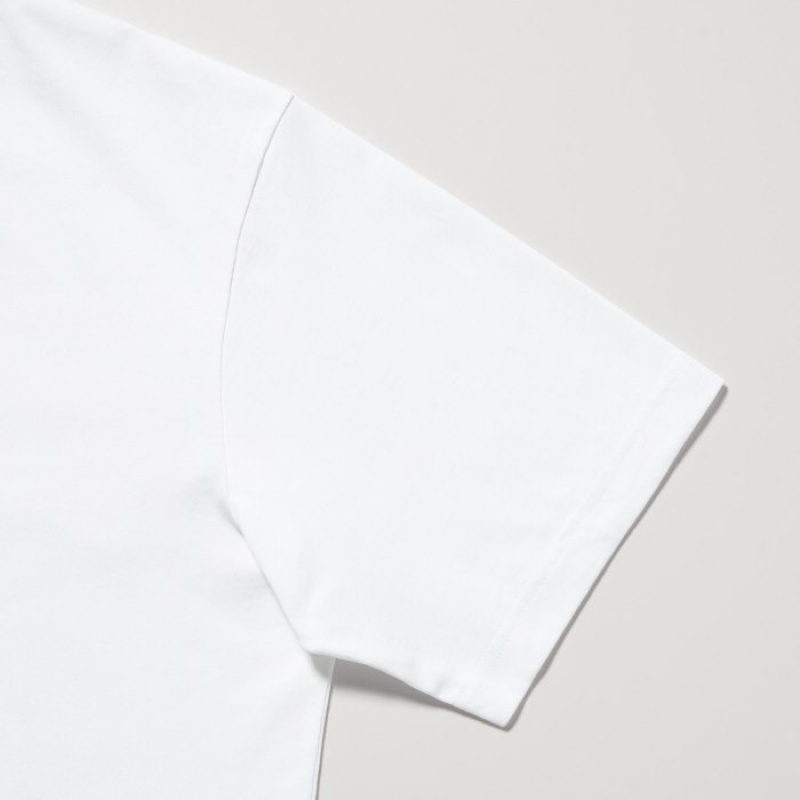 Uniqlo PEACE FOR ALL Short-Sleeve Graphic Haruki Murakami T Shirts Dame Hvide | 5072269