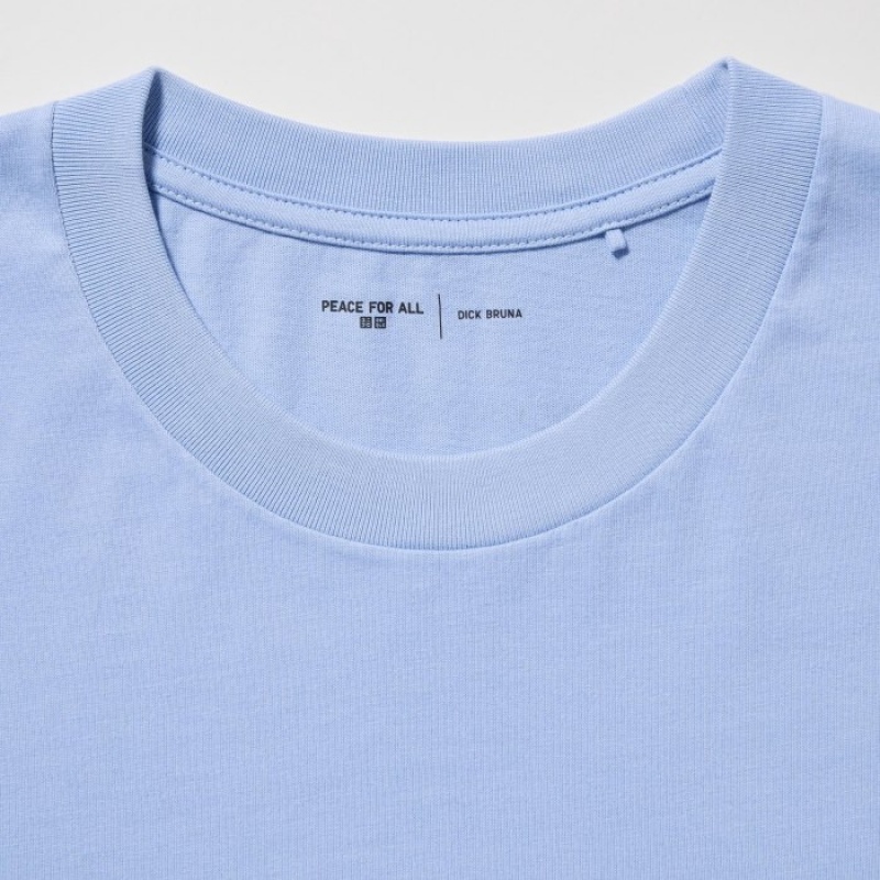 Uniqlo PEACE FOR ALL Short-Sleeve Graphic Dick Bruna T Shirts Dame Blå | 4888623