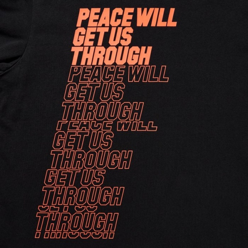 Uniqlo PEACE FOR ALL Short-Sleeve Graphic Shingo Kunieda T Shirts Dame Sort | 3527535