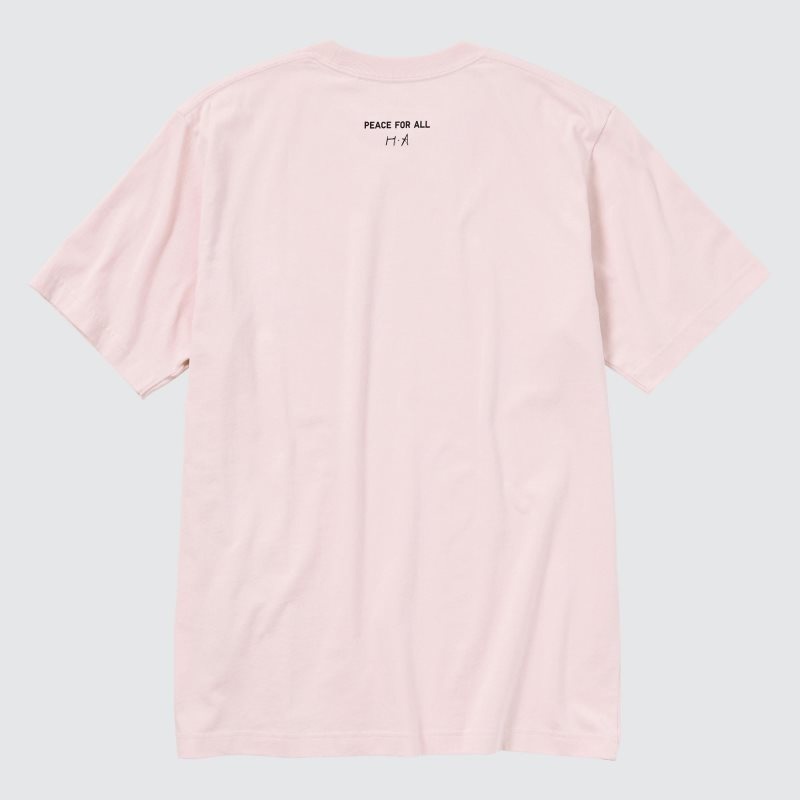 Uniqlo Peace For All Haruka Ayase Short-sleeve Graphic T Shirts Herre Lyserød | 6714034