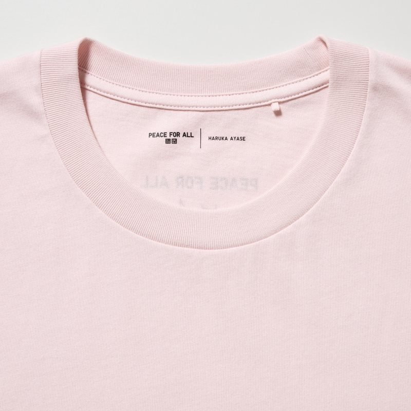 Uniqlo Peace For All Haruka Ayase Short-sleeve Graphic T Shirts Herre Lyserød | 6714034