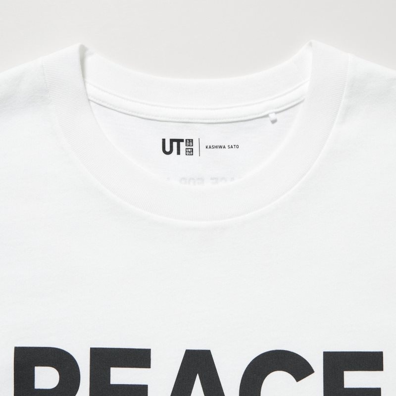 Uniqlo Peace For All Kashiwa Sato Short-sleeve Graphic T Shirts Herre Hvide | 9293974