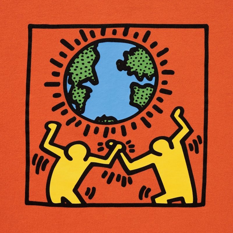 Uniqlo Peace For All Keith Haring Short-sleeve Graphic T Shirts Herre Orange | 9824144