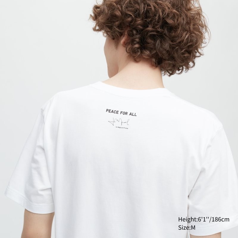 Uniqlo Peace For All Magnum Photos Short-sleeve Graphic T Shirts Herre Hvide | 7236922