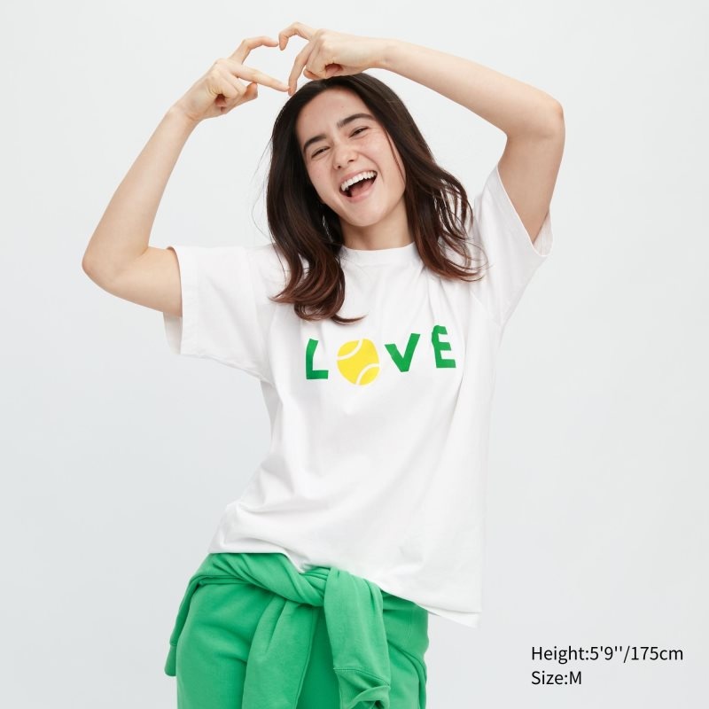 Uniqlo Peace For All Roger Federer Short-sleeve Graphic T Shirts Herre Hvide | 618934