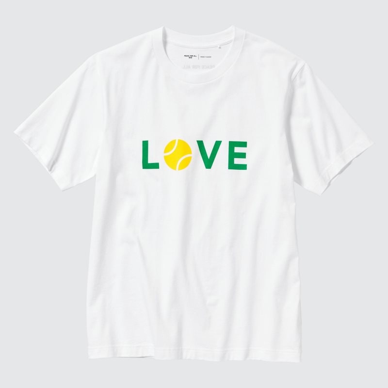 Uniqlo Peace For All Roger Federer Short-sleeve Graphic T Shirts Herre Hvide | 618934