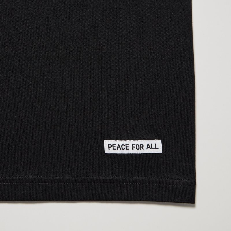 Uniqlo Peace For All Shingo Kunieda Short Sleeve Graphic T Shirts Herre Sort | 5102136