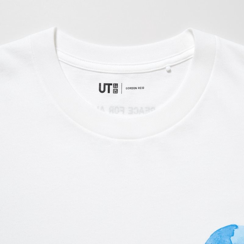Uniqlo Peace For All Ut Gordon Reid Short-sleeve Graphic T Shirts Herre Hvide | 2705003