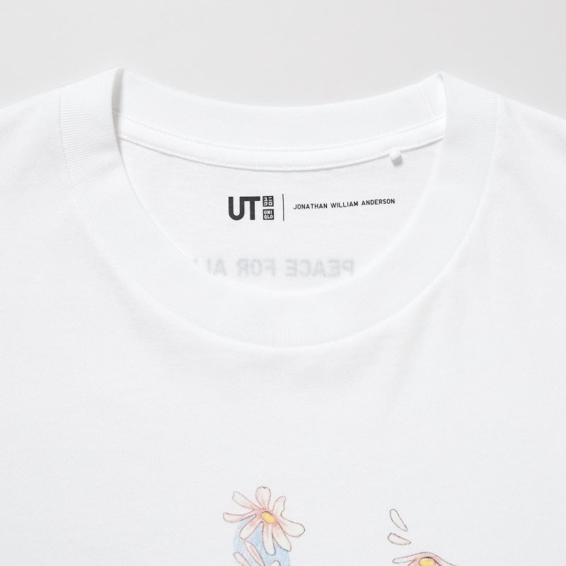 Uniqlo Peace For All Ut Jw Anderson Short-sleeve Graphic T Shirts Herre Hvide | 4462973