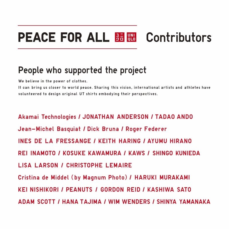 Uniqlo Peace For All Ut Jw Anderson Short-sleeve Graphic T Shirts Herre Hvide | 4462973