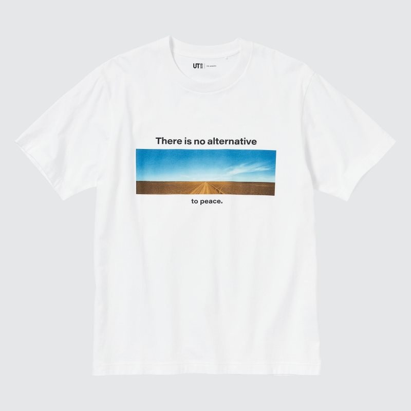 Uniqlo Peace For All Wim Wenders Short-sleeve Graphic T Shirts Herre Hvide | 6415345