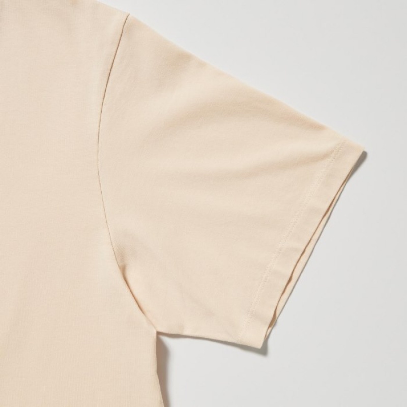 Uniqlo Peanuts Hawaii UT Short-Sleeve T Shirts Dame Beige | 4304432