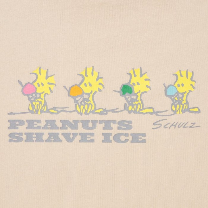 Uniqlo Peanuts Hawaii UT Short-Sleeve T Shirts Dame Beige | 4304432