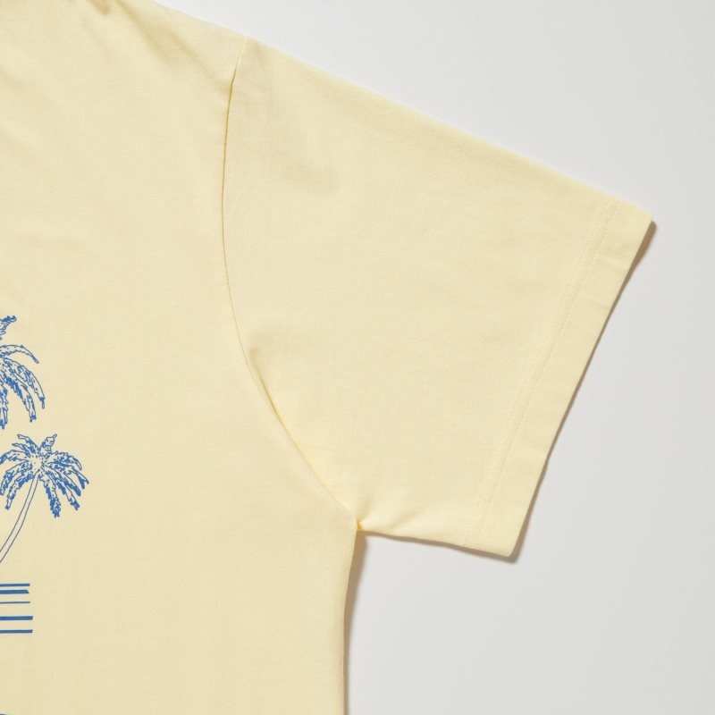 Uniqlo Peanuts Hawaii Ut Short Sleeve Graphic T Shirts Herre Gul | 7041323