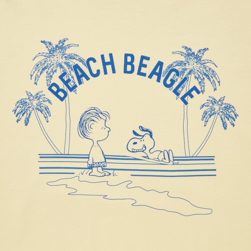 Uniqlo Peanuts Hawaii Ut Short Sleeve Graphic T Shirts Herre Gul | 7041323