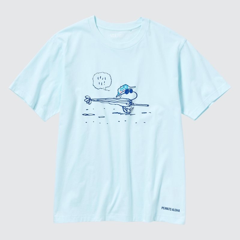Uniqlo Peanuts Hawaii Ut Short Sleeve Graphic T Shirts Herre Grøn | 163972