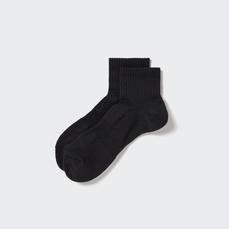 Uniqlo Pile Half Sokker Herre Sort | 9424042