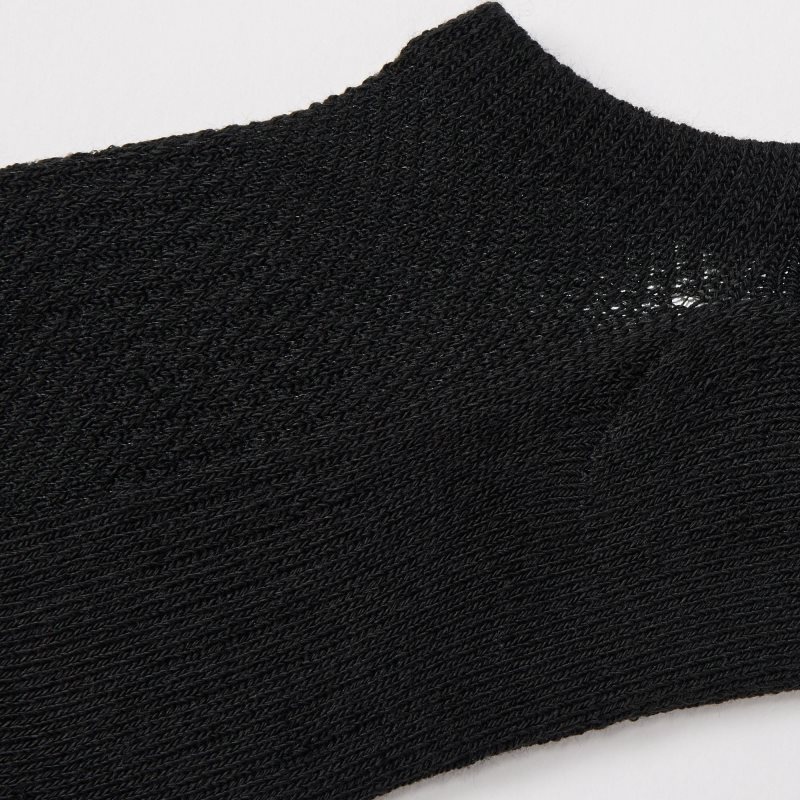 Uniqlo Pile Low Cut Sokker Herre Sort | 4761222