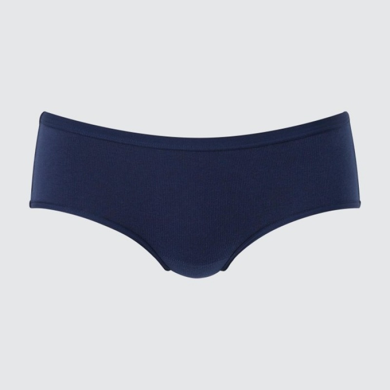 Uniqlo Plain Hip Huggers Trusser Dame Blå | 3004049