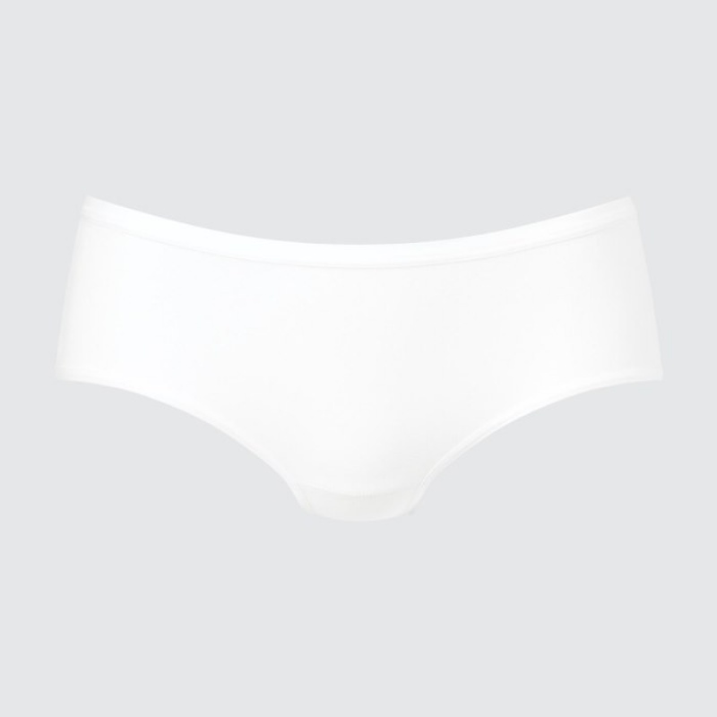 Uniqlo Plain Hip Huggers Trusser Dame Hvide | 6001664