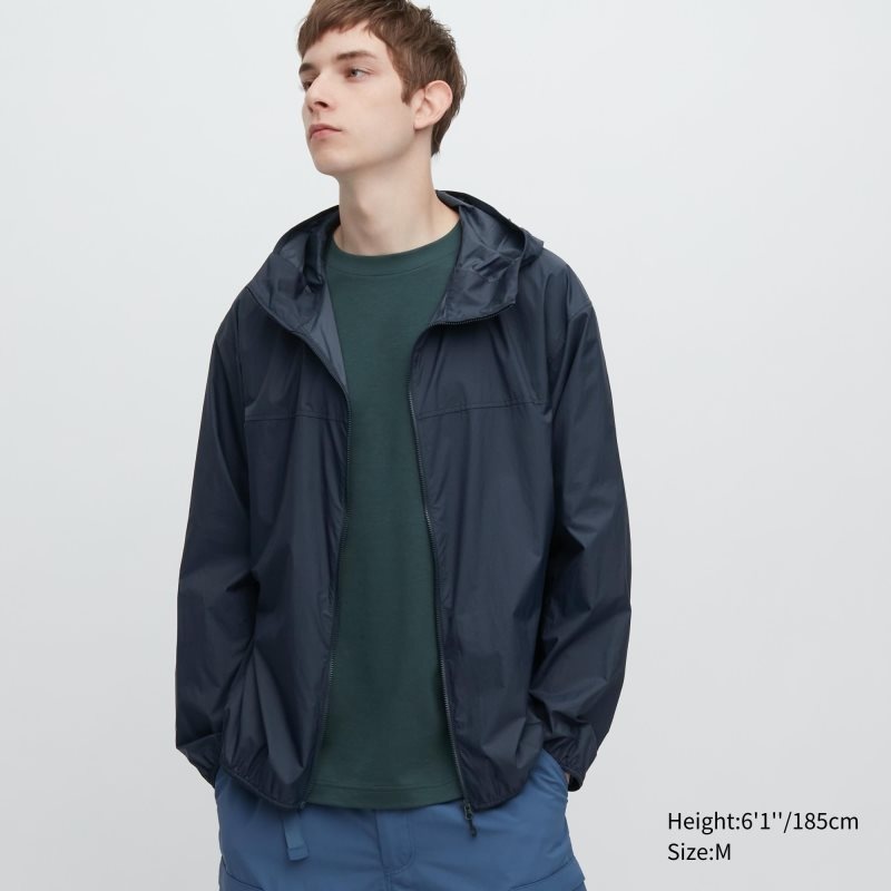 Uniqlo Pocketable Uv Protection 3d Cut Parka Herre Mørkeblå | 5974018