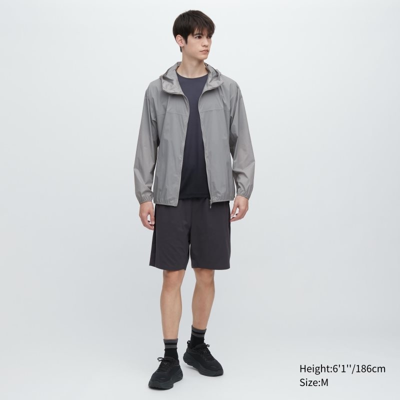 Uniqlo Pocketable Uv Protection 3d Cut Parka Herre Sort | 5671623