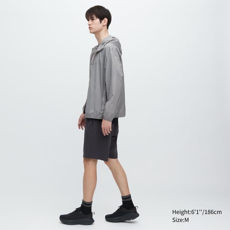 Uniqlo Pocketable Uv Protection 3d Cut Parka Herre Sort | 5671623