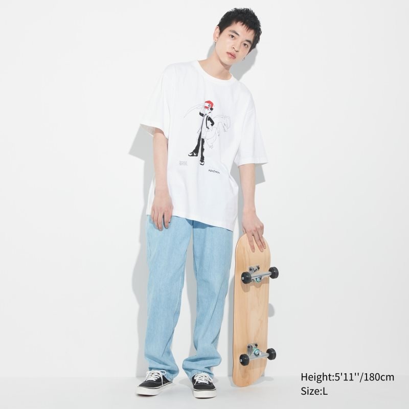 Uniqlo Pokémon Masters Ex Ut Oversized Short-sleeve Graphic T Shirts Herre Hvide | 4404537