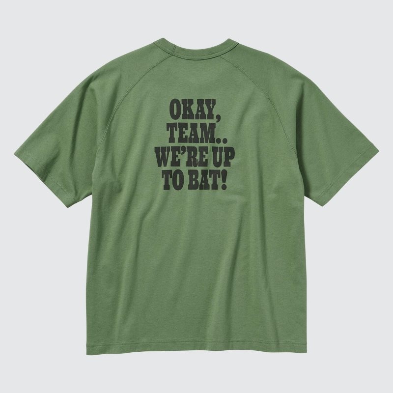 Uniqlo Retro Peanuts Ut Oversized Short-sleeve Graphic T Shirts Herre Grøn | 4983222