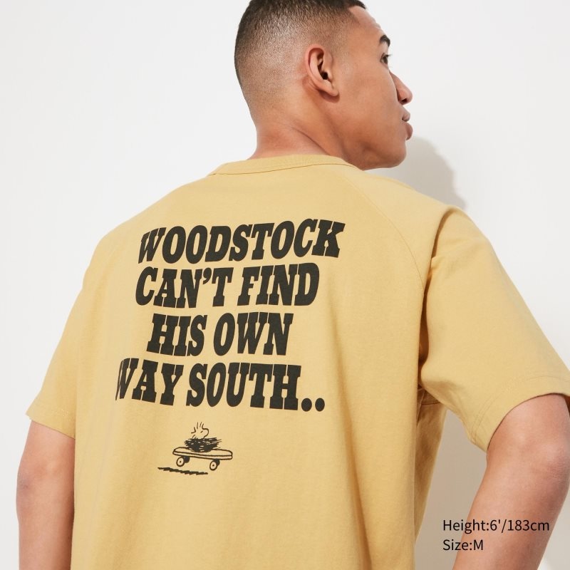 Uniqlo Retro Peanuts Ut Oversized Short-sleeve Graphic T Shirts Herre Gul | 6425689
