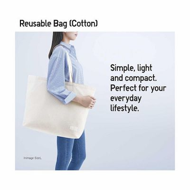 Uniqlo Reusable Crossbody Taske Dame Hvide | 1412497