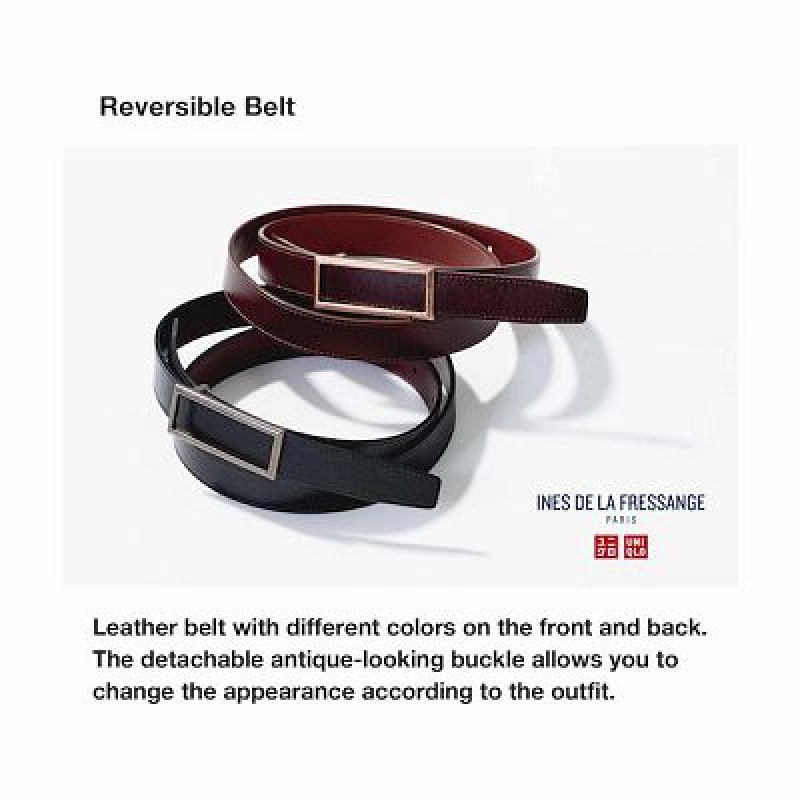 Uniqlo Reversible Bælter Dame Sort | 472594