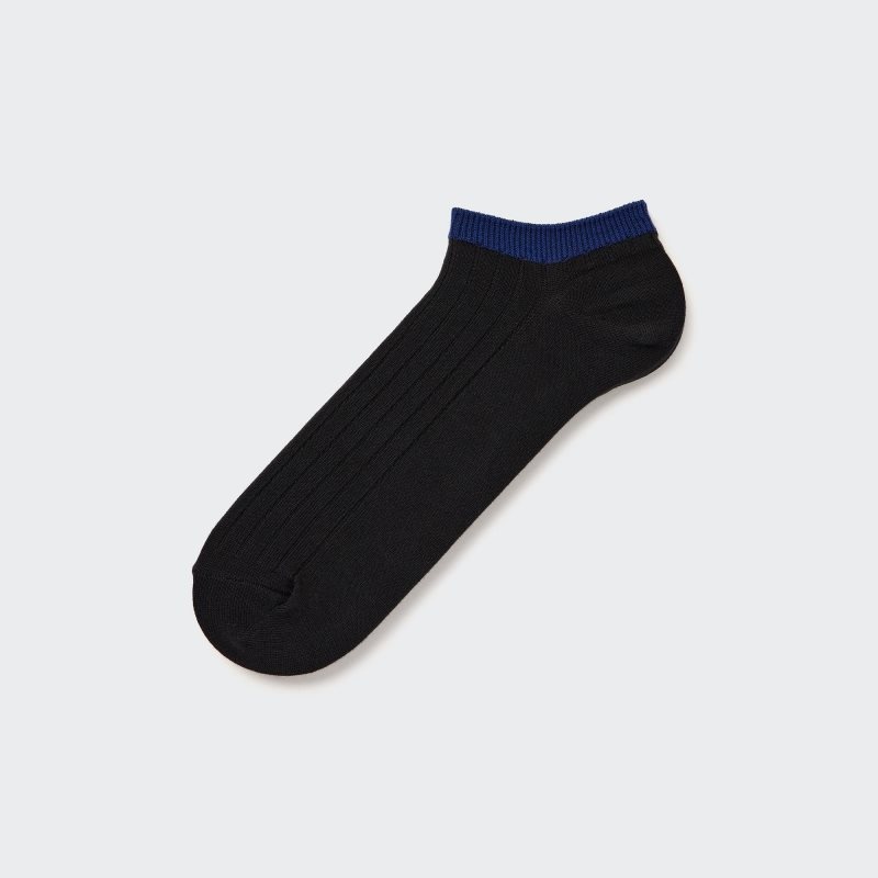 Uniqlo Ribbed Short Sokker Herre Sort | 3096063