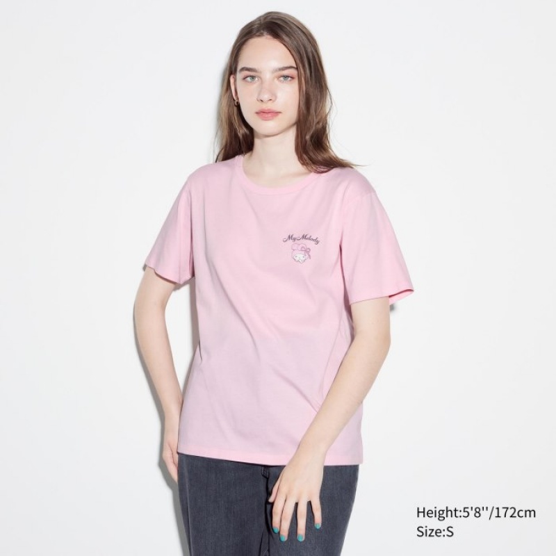 Uniqlo Sanrio characters UT Short-Sleeve T Shirts Dame Lyserød | 7430688