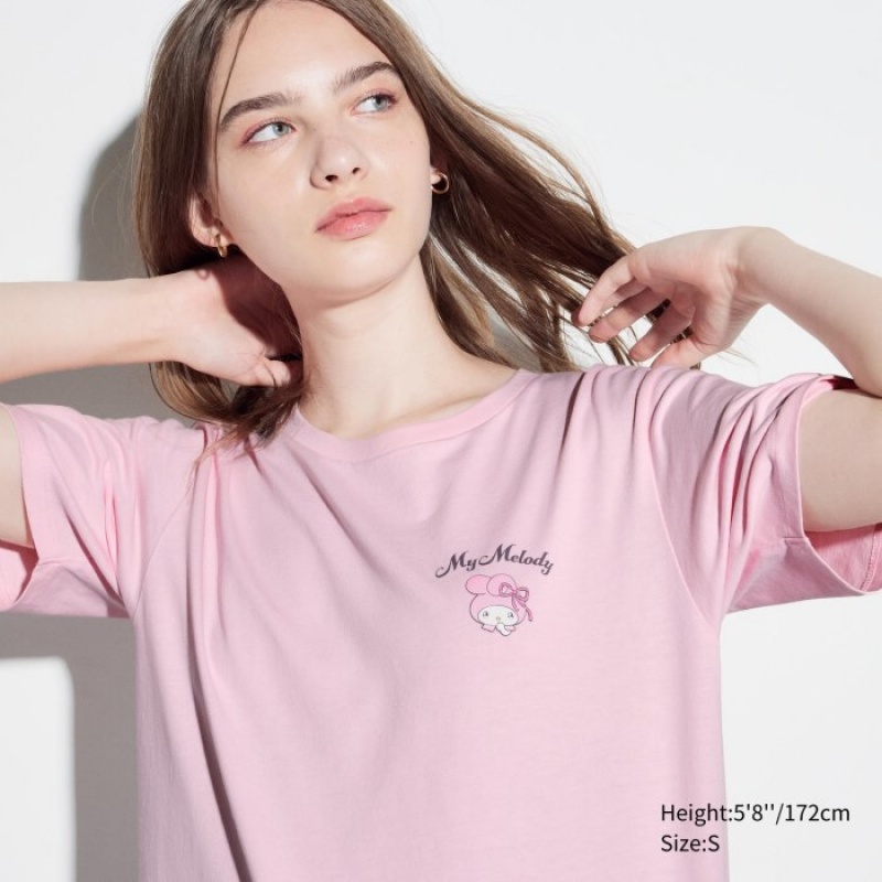 Uniqlo Sanrio characters UT Short-Sleeve T Shirts Dame Lyserød | 7430688