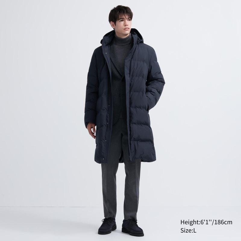 Uniqlo Seamless Down Frakker Herre Sort | 1862930