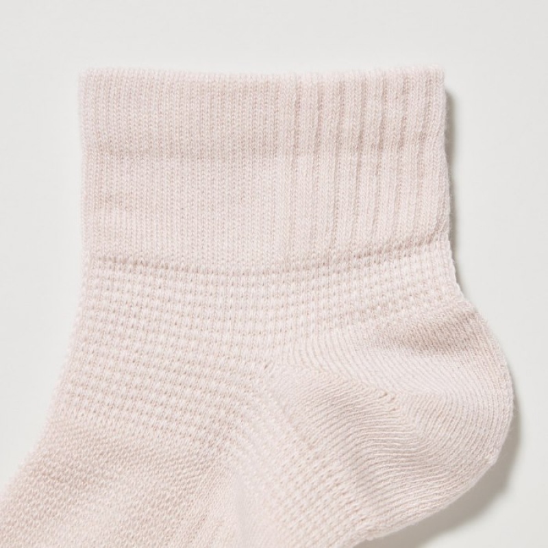 Uniqlo Short 3 Pack Sports/Piled Sokker Dame Hvide | 2313073