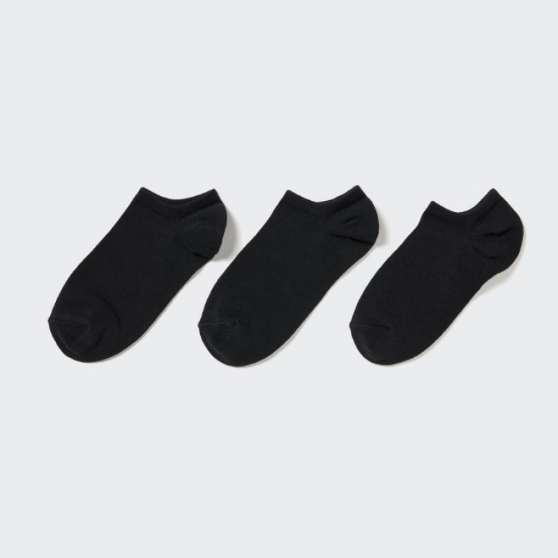 Uniqlo Short (3 Pairs) Sokker Dame Sort | 9424006