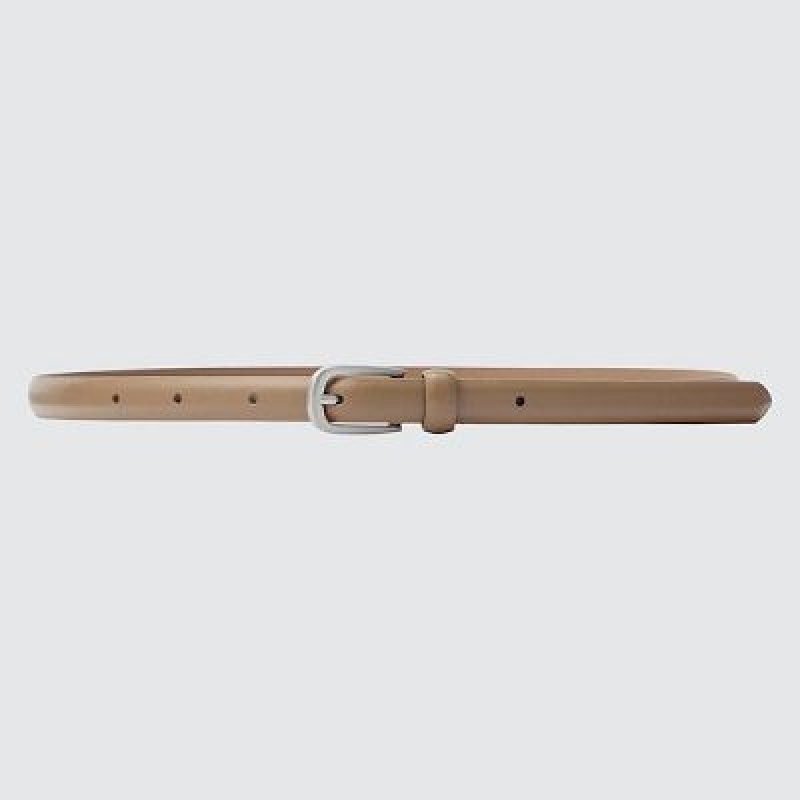Uniqlo Skinny Bælter Dame Beige | 2638403