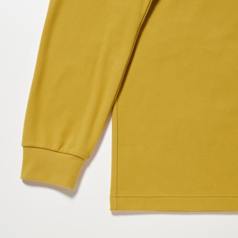 Uniqlo Smooth Fleece Half-zip T Shirts Herre Gul | 1243369