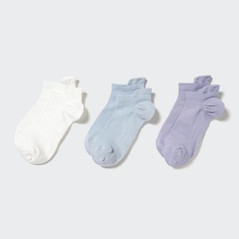 Uniqlo Sport Short (3 Pairs) Sokker Dame Hvide | 5103200