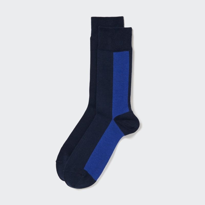 Uniqlo Striped Sokker Herre Blå | 7993200
